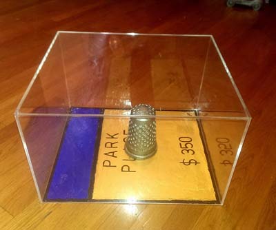 Monopoly game piece thimble with Park Place